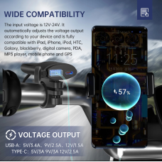 Водонепроникний USB Зарядний пристрій для мото кермо